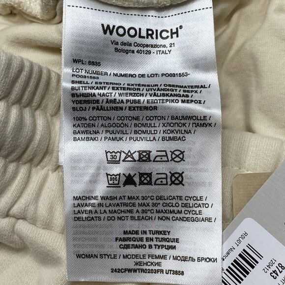 Woolrich Women’s Light Fleece Sweatpants – Ivory – Size M - Picture 5 of 9